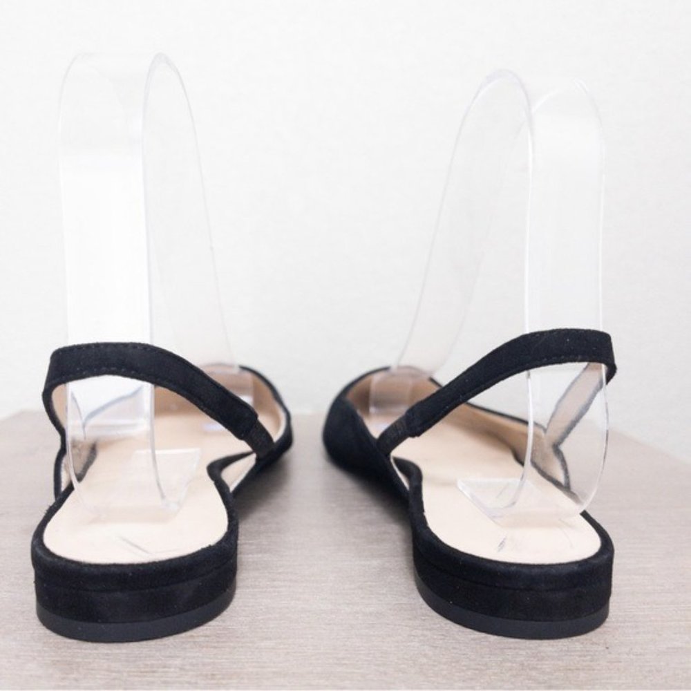 COPY - NWT Everlane The Editor Slingback 5 Black Italian Suede Leather Pointed … - Picture 8 of 12
